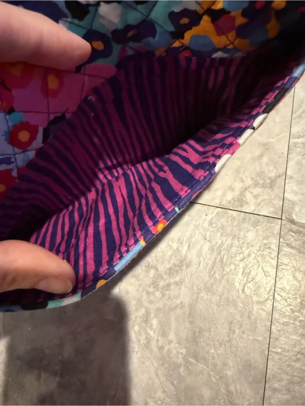 Vera Bradley Quilted Floral Crossbody - Pink & Purple